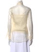 Tory Burch Silk Lace Pattern Button-Up Top