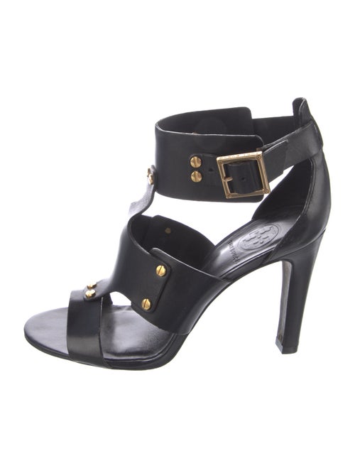 Tory Burch Leather Studded Accents T-Strap Sandals