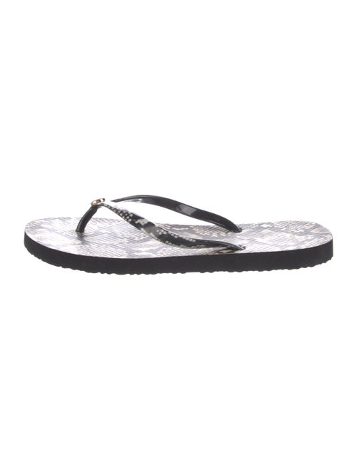 Tory Burch Rubber Animal Print Flip Flops