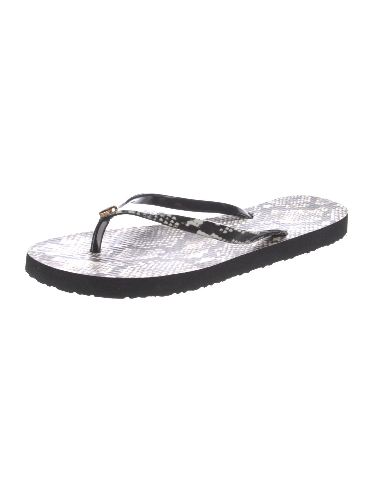Tory Burch Rubber Animal Print Flip Flops