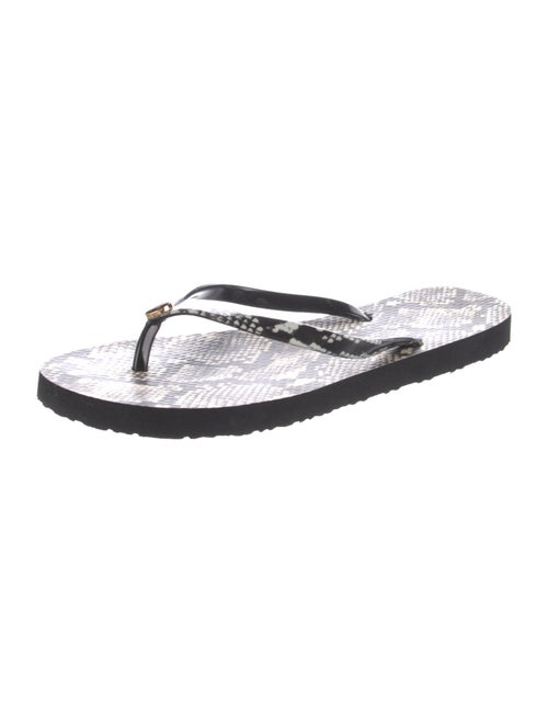 Tory Burch Rubber Animal Print Flip Flops