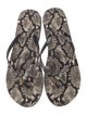 Tory Burch Rubber Animal Print Flip Flops