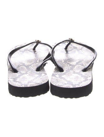 Tory Burch Rubber Animal Print Flip Flops