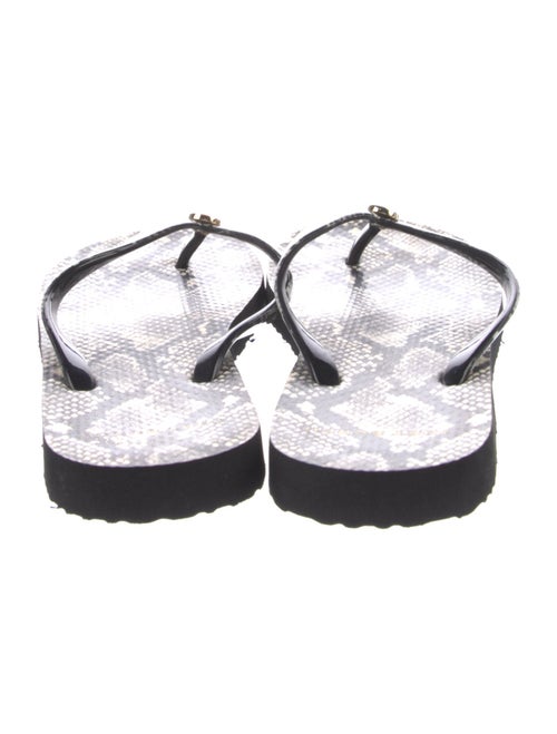 Tory Burch Rubber Animal Print Flip Flops