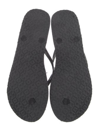 Tory Burch Rubber Animal Print Flip Flops