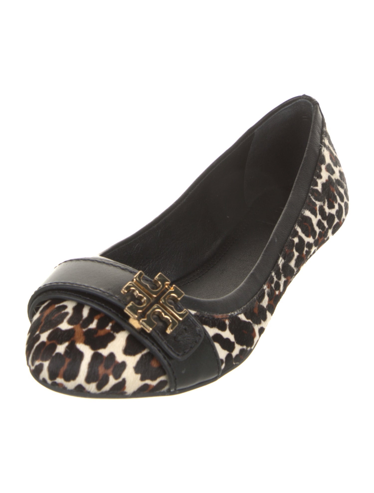 Tory Burch Ponyhair Animal Print Ballet Flats