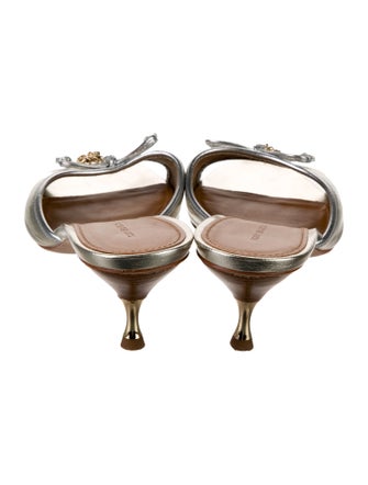 Tory Burch Leather Bow Accents Slides