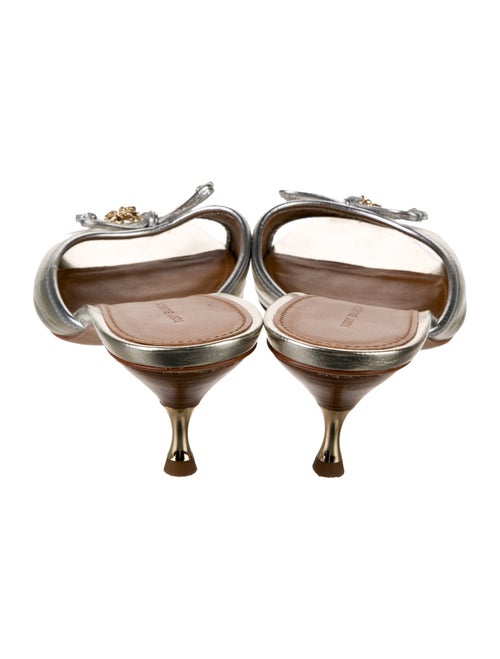 Tory Burch Leather Bow Accents Slides