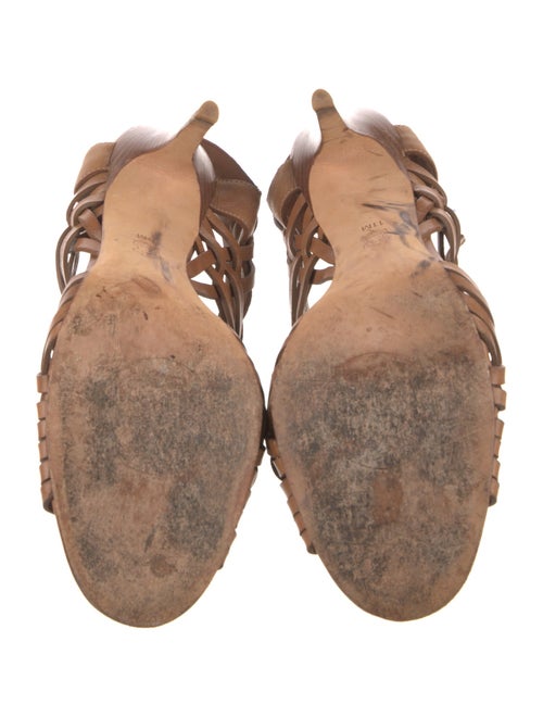 Tory Burch Leather Braided Accents Slingback Sandals