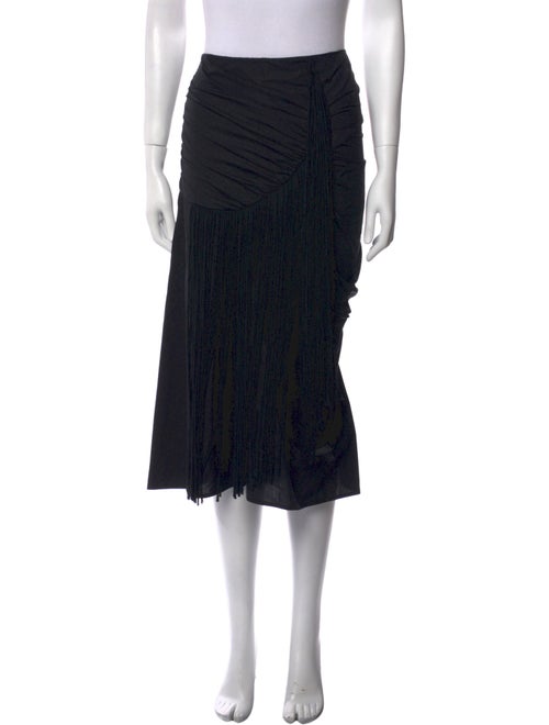Tory Burch Fringe Trim Accent Midi Length Skirt