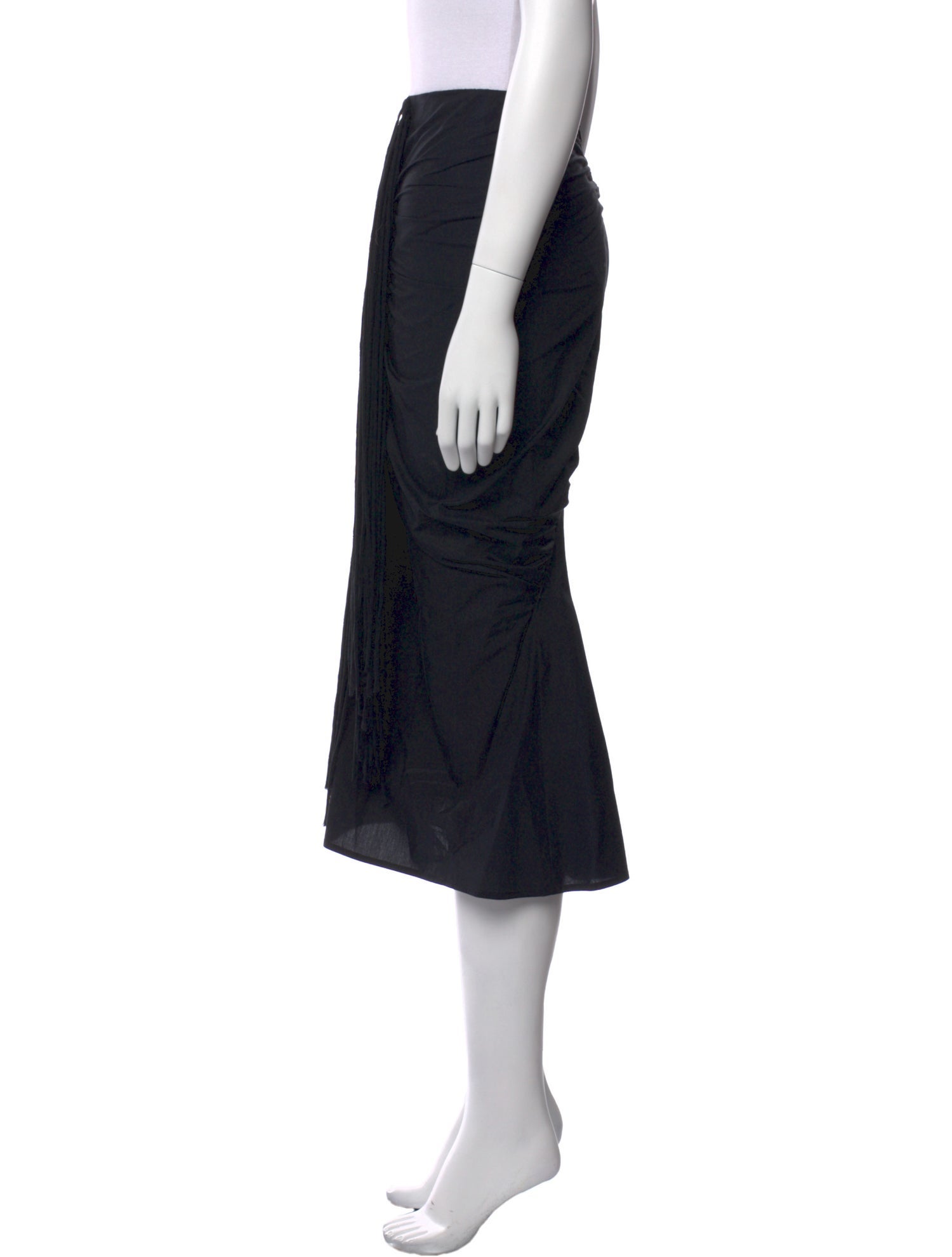 Tory Burch Fringe Trim Accent Midi Length Skirt