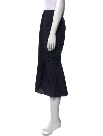 Tory Burch Fringe Trim Accent Midi Length Skirt