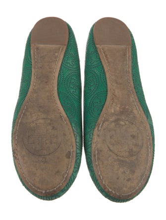 Tory Burch Patent Leather Bow Accents Ballet Flats