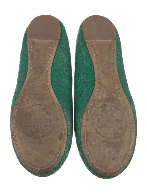 Tory Burch Patent Leather Bow Accents Ballet Flats