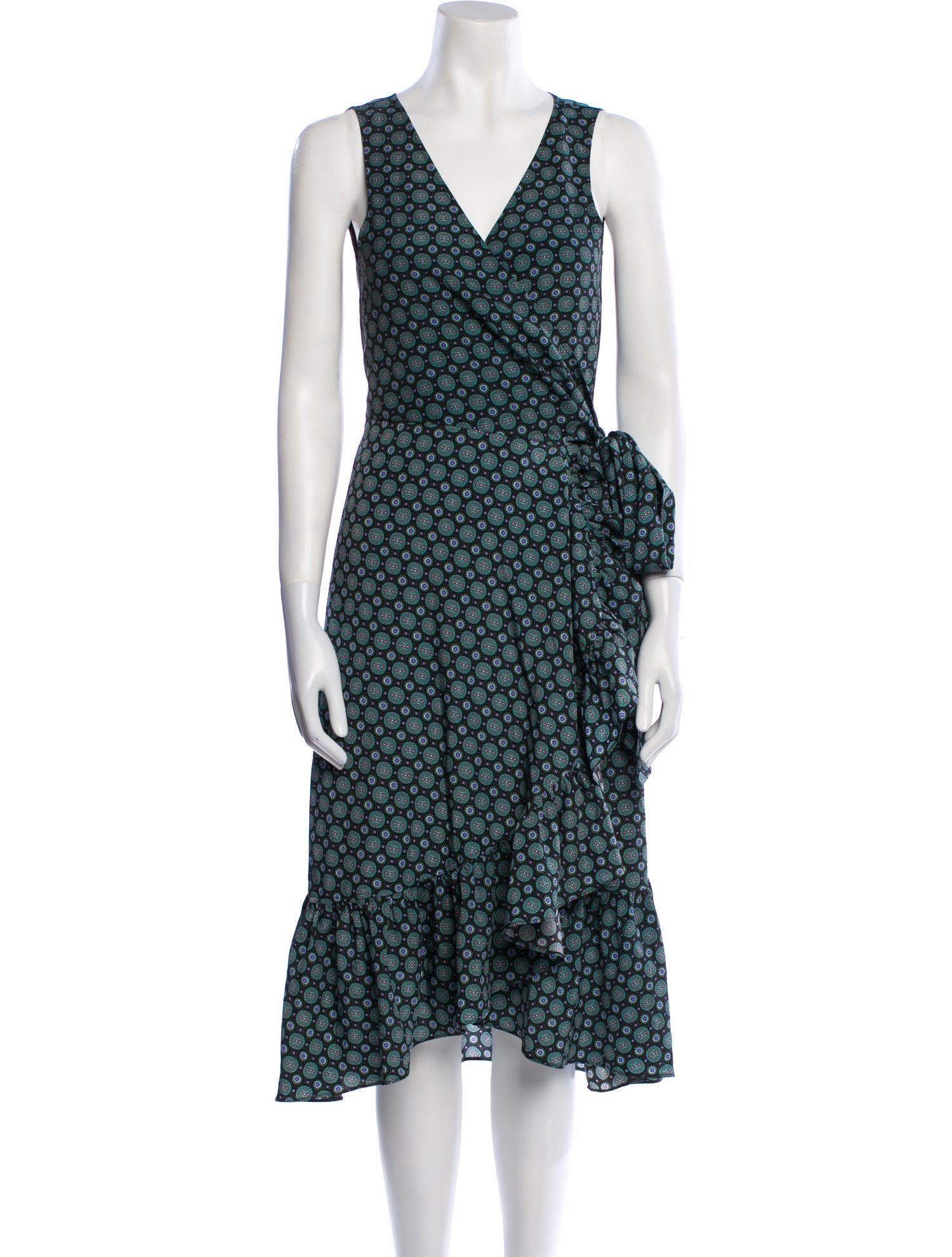 Tory Burch Polka Dot Print Midi Length Dress