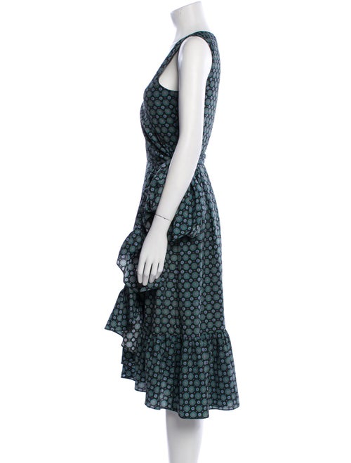 Tory Burch Polka Dot Print Midi Length Dress
