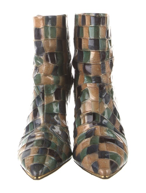 Tory Burch Patent Leather Printed Boots