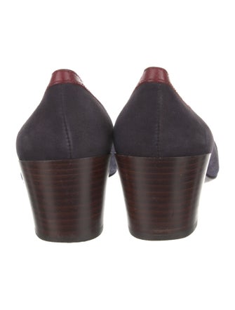 Tory Burch Signature Logo Suede Pumps