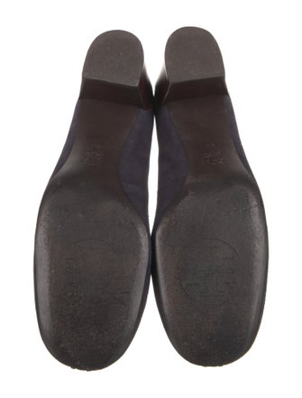 Tory Burch Signature Logo Suede Pumps