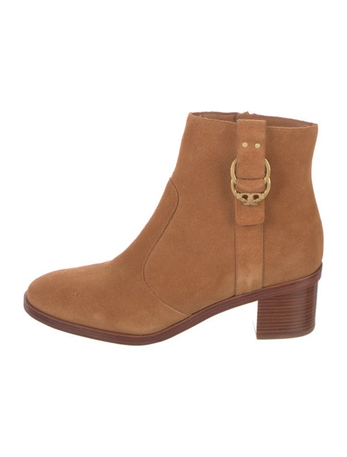 Tory Burch Suede Leather Trim Embellishment Boots