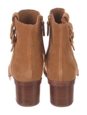 Tory Burch Suede Leather Trim Embellishment Boots