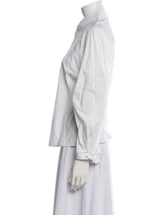 Tory Burch Three-Quarter Sleeve Button-Up Top