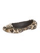 Tory Burch Leather Animal Print Ballet Flats