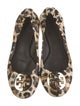 Tory Burch Leather Animal Print Ballet Flats