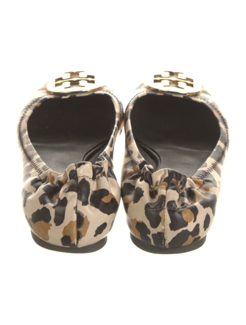 Tory Burch Leather Animal Print Ballet Flats
