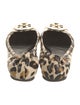 Tory Burch Leather Animal Print Ballet Flats