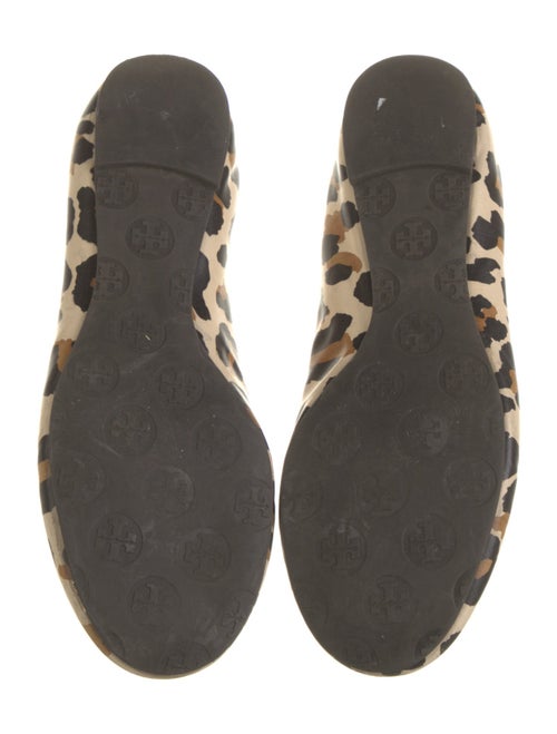Tory Burch Leather Animal Print Ballet Flats
