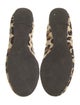 Tory Burch Leather Animal Print Ballet Flats