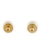 Tory Burch Faux Pearl Logo Stud Earrings