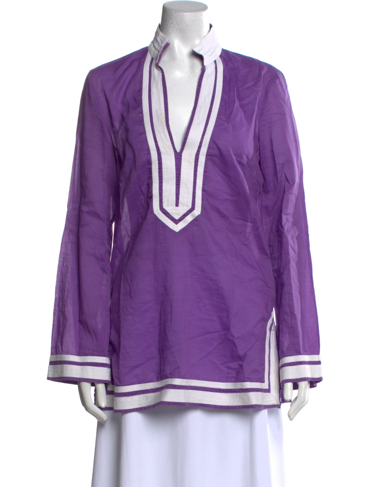 Tory Burch V-Neck Long Sleeve Tunic