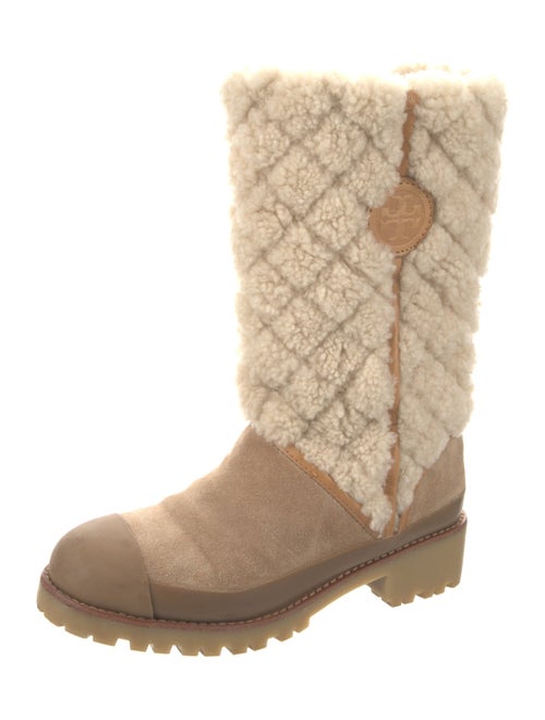Tory Burch Shearling Moto Boots