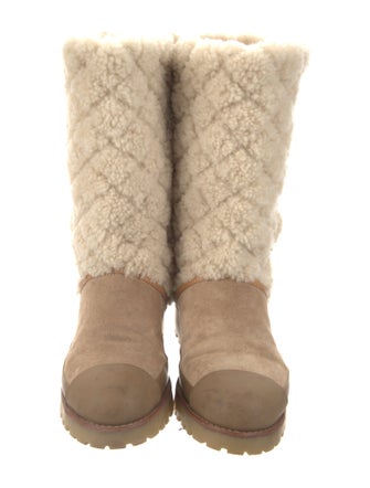 Tory Burch Shearling Moto Boots
