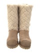 Tory Burch Shearling Moto Boots