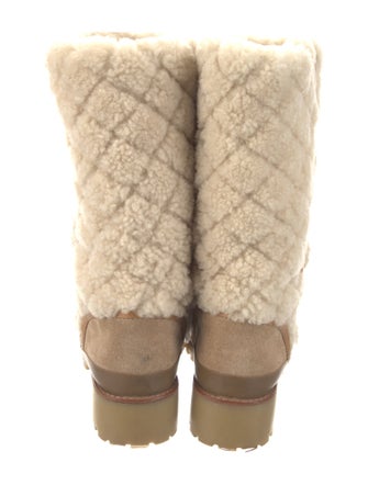 Tory Burch Shearling Moto Boots