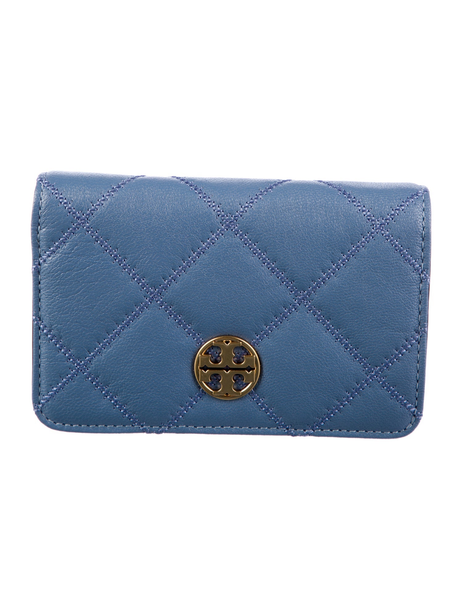 Tory Burch Leather Plaid Print Wallet