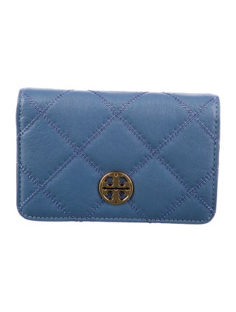 Tory Burch Leather Plaid Print Wallet
