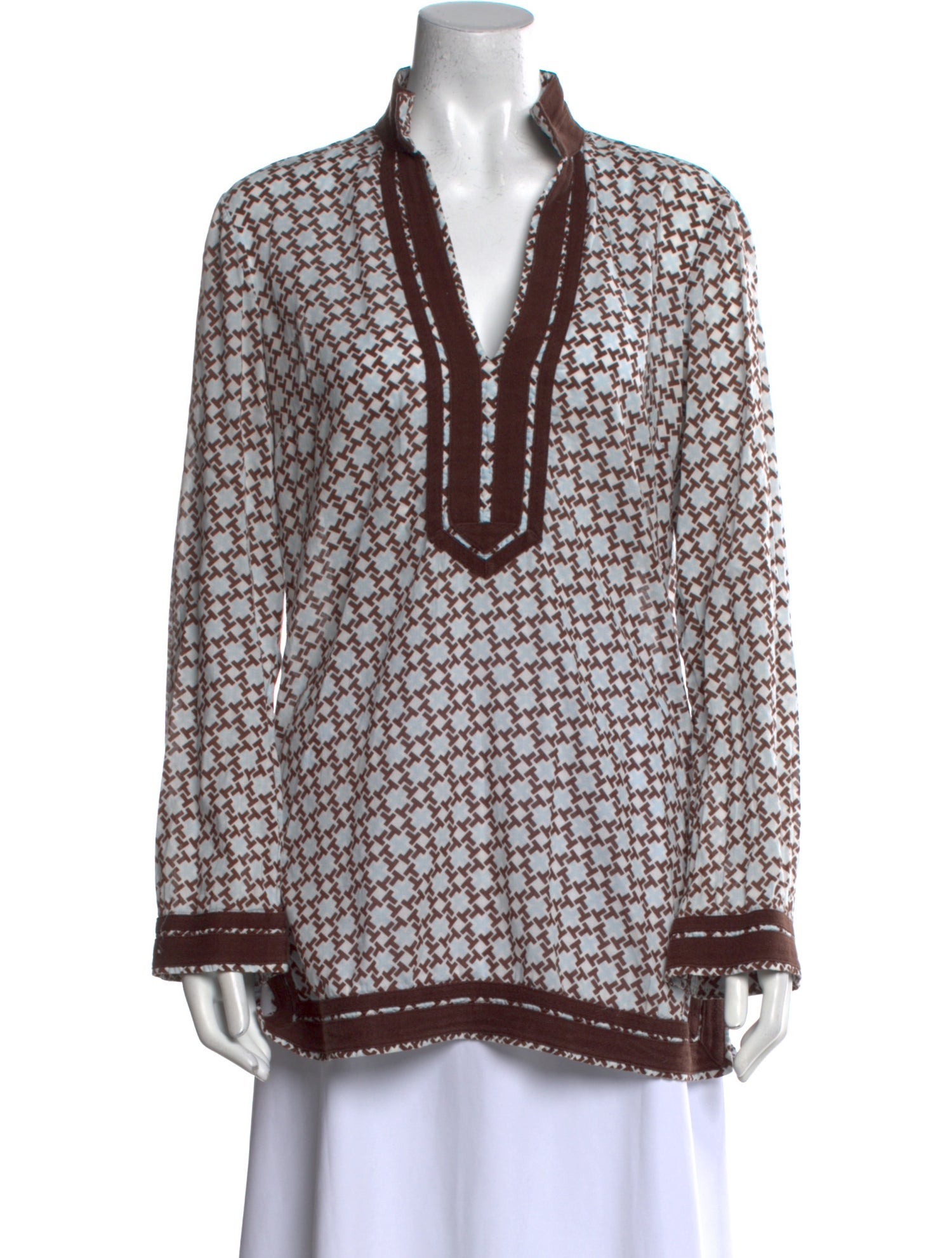 Tory Burch Printed V-Neck Tunic