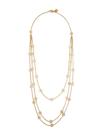 Tory Burch Logo Multistrand Necklace