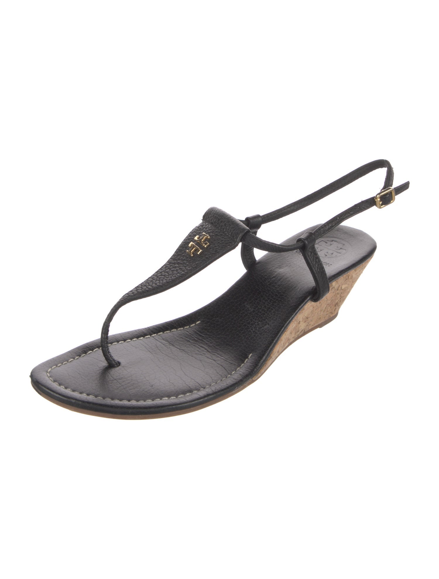 Tory Burch Leather T-Strap Sandals