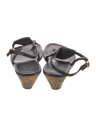 Tory Burch Leather T-Strap Sandals