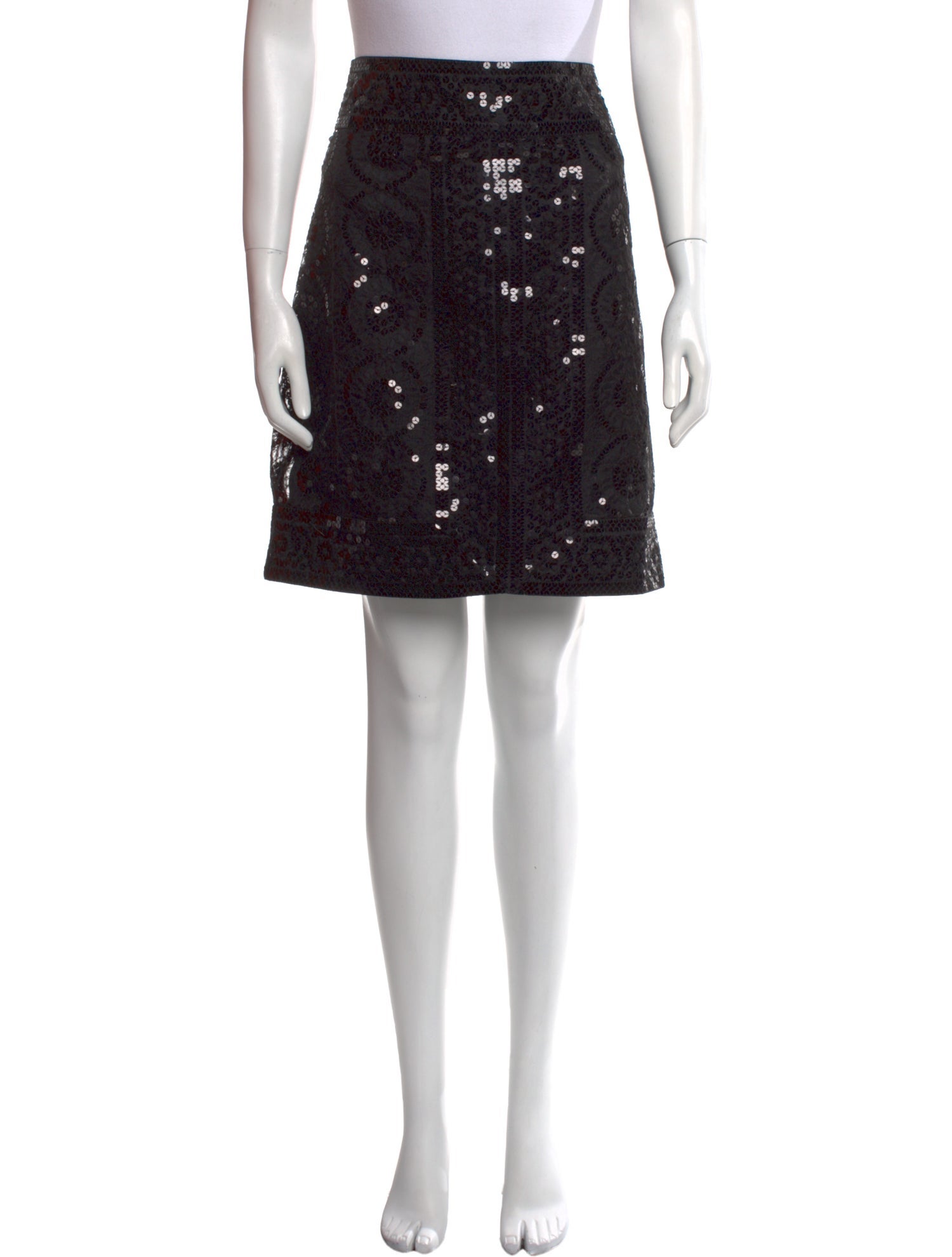 Tory Burch Sequin Embellishments Knee-Length Skirt