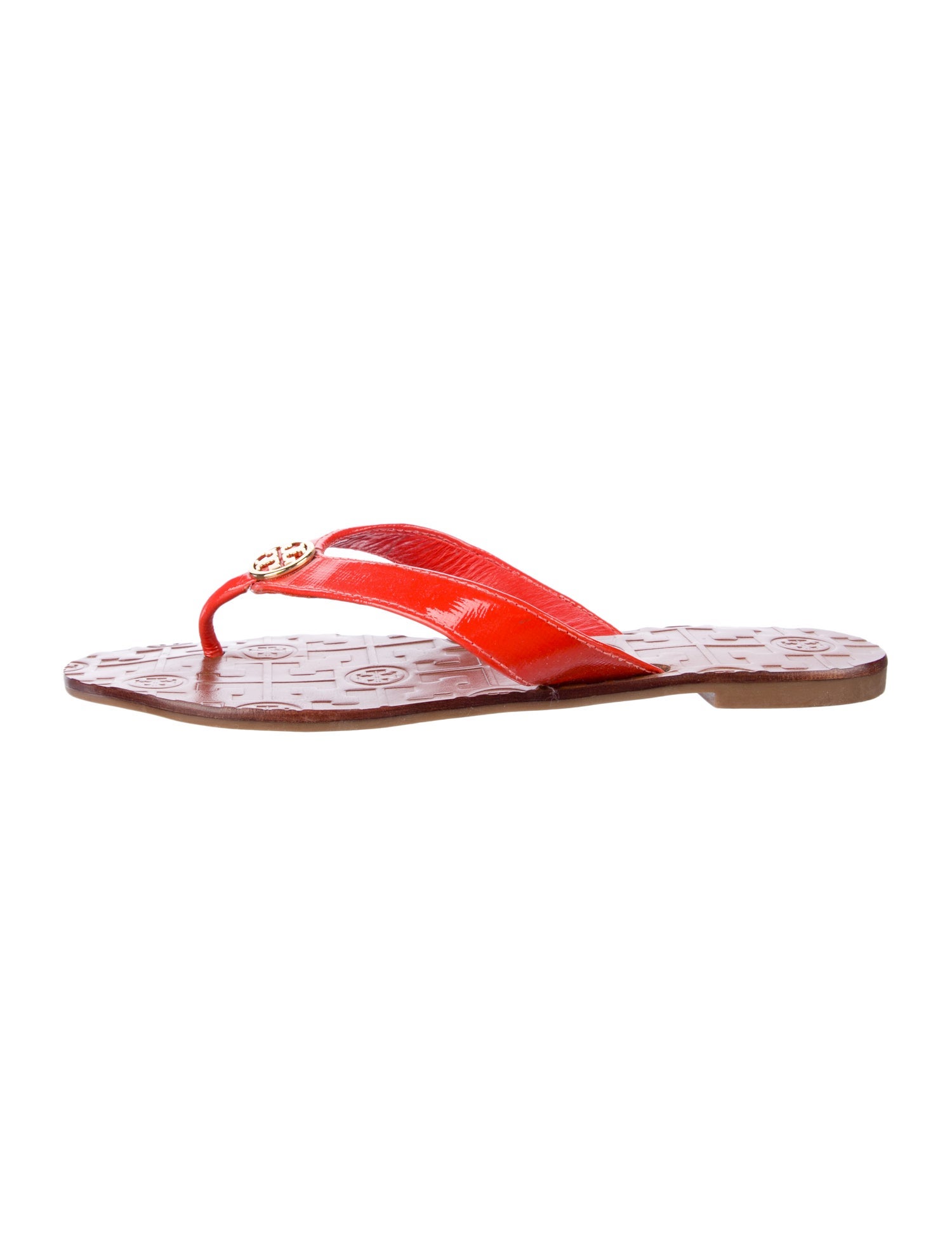 Tory Burch Patent Leather Flip Flops