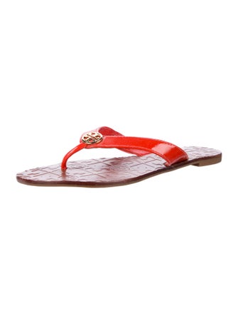 Tory Burch Patent Leather Flip Flops