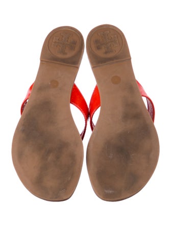 Tory Burch Patent Leather Flip Flops