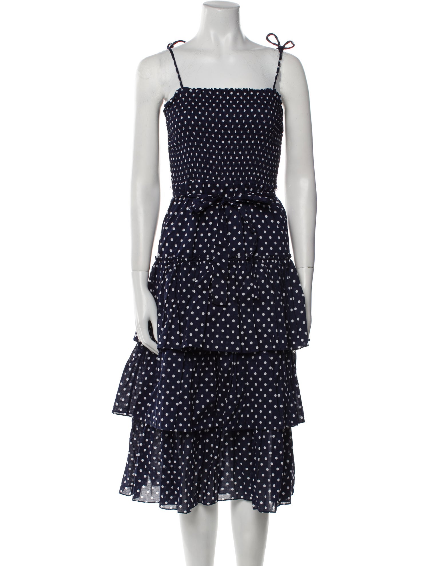 Tory Burch Polka Dot Print Knee-Length Dress