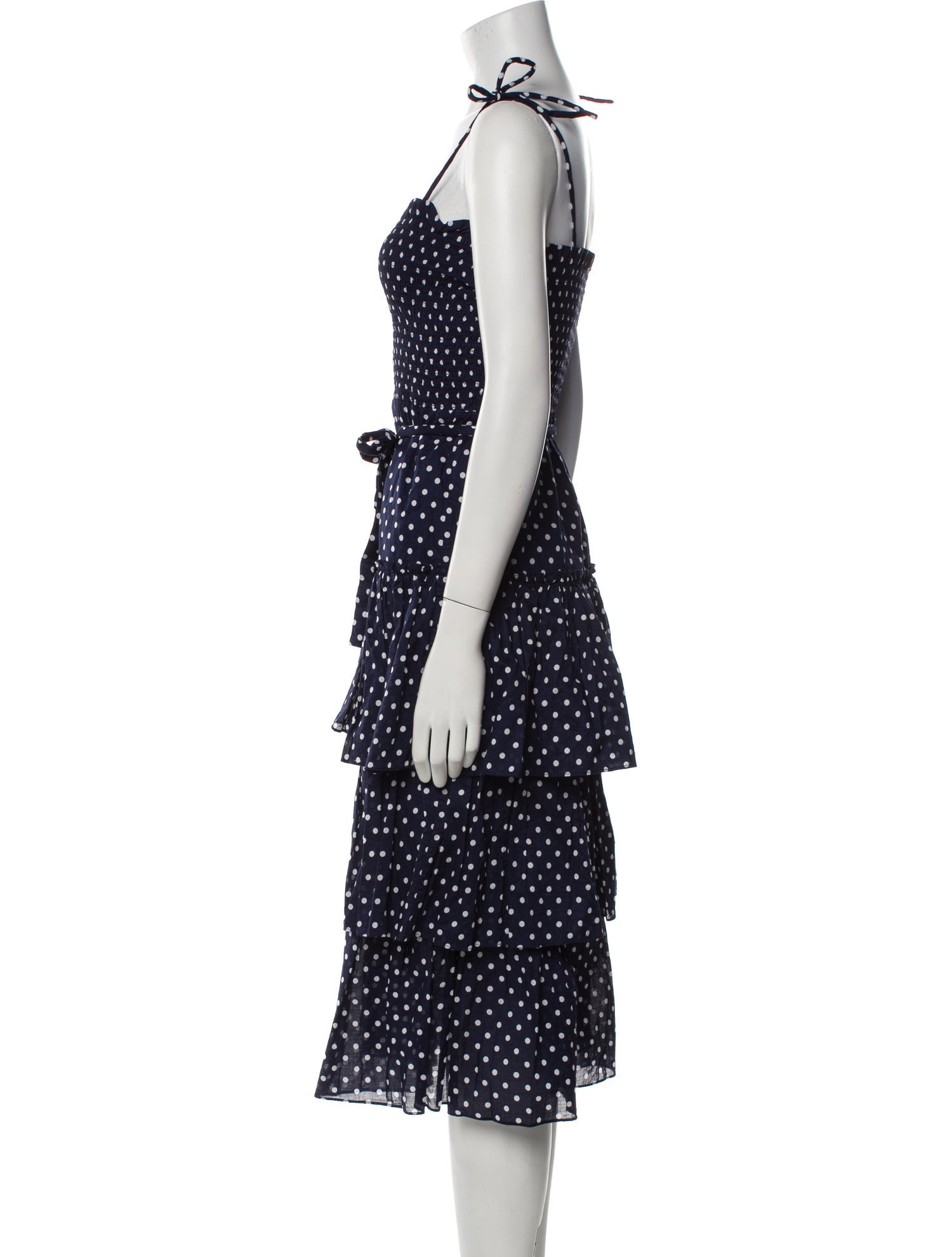 Tory Burch Polka Dot Print Knee-Length Dress